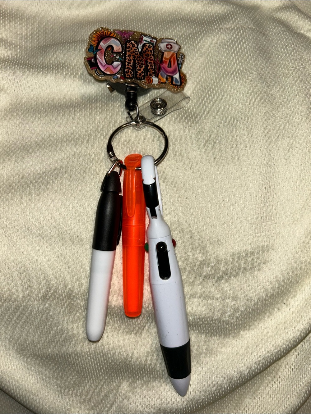 CMA nurse badge reel pen set